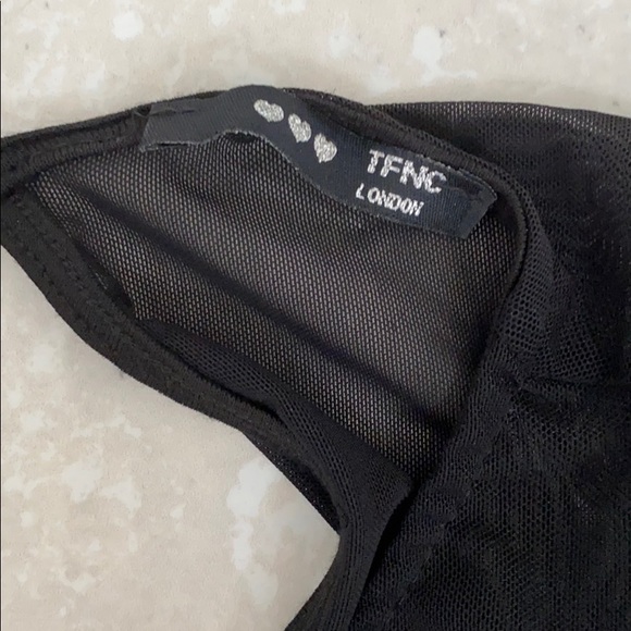 TFNC London Black Cut-Out Dress with Mesh Details - Picture 5 of 8